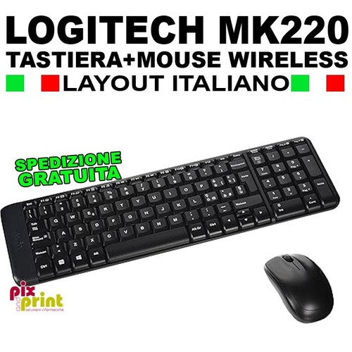 Logitech mk220 kit tastiera - tastiera, +