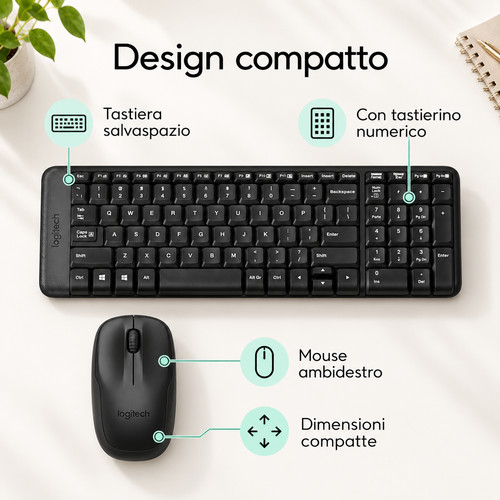 Logitech mk220 combo tastiera - mk220,
